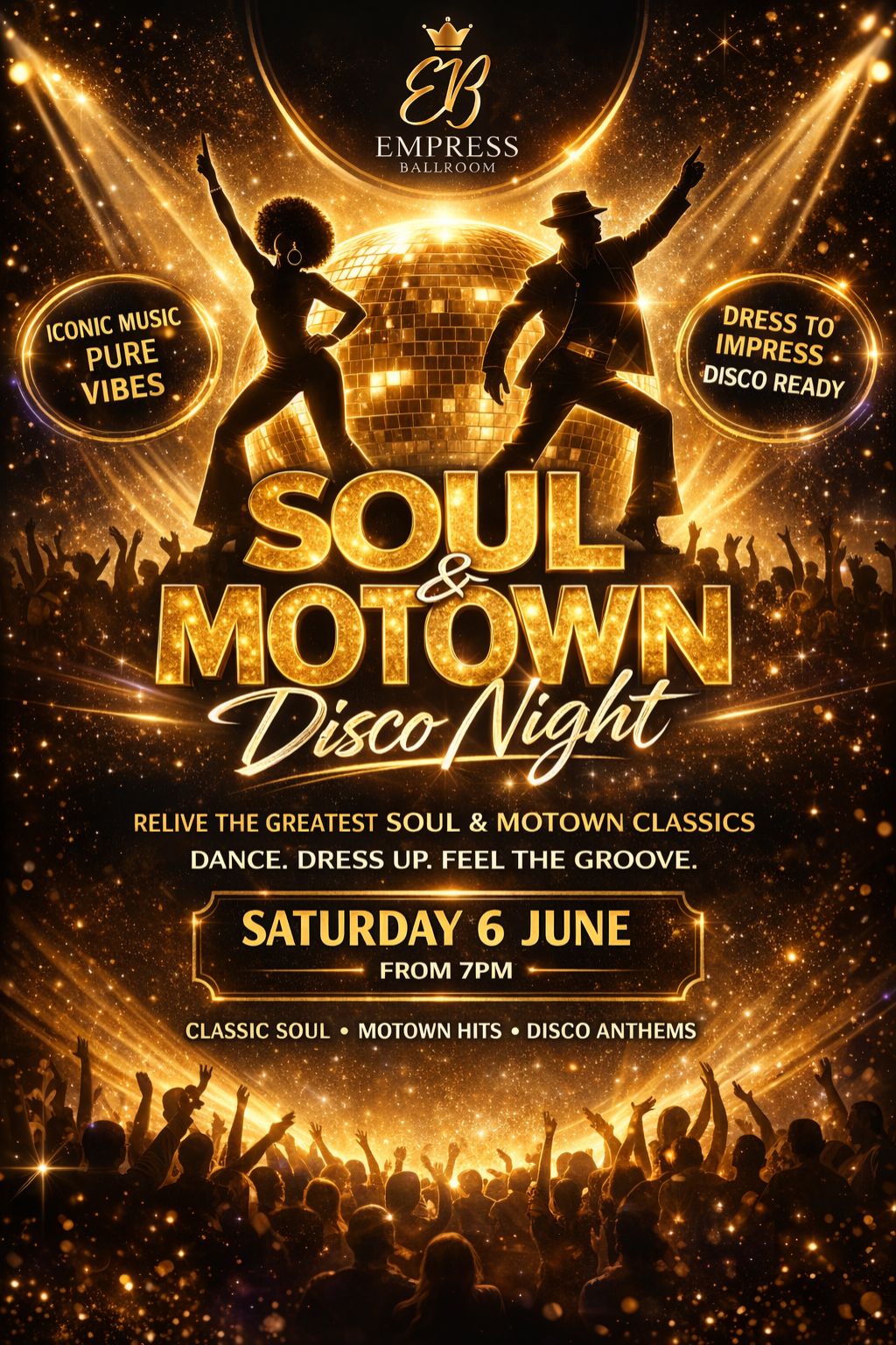Soul & Motown Disco Night Poster